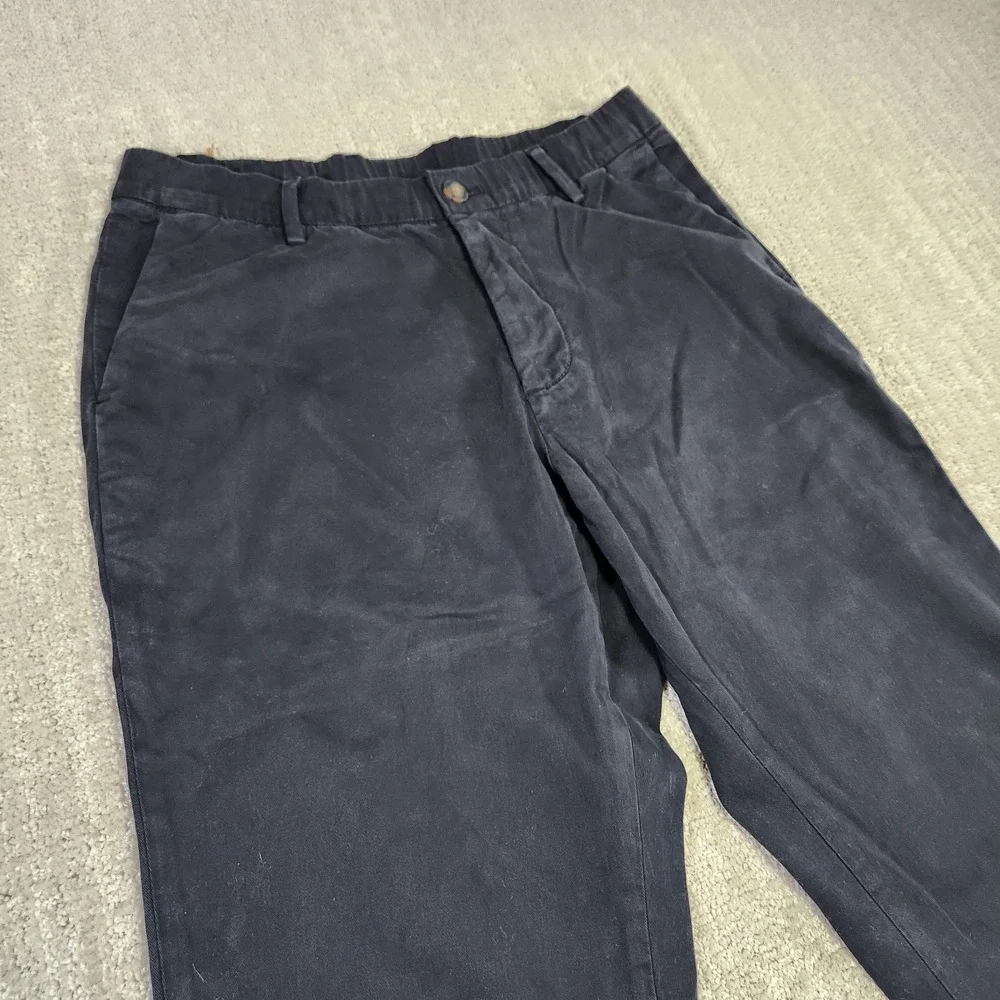 Bearbottom Chino Pants Men Medium 30x30 Cotton Blend Elastic Waist Black SlimFit